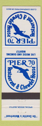Matchbook Cover - Pier 70 Restaurant Chowder House Seattle WA
