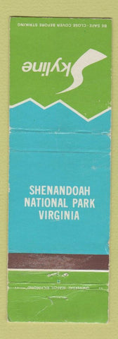 Matchbook Cover - Shenandoah National Park VA Skyline WORN