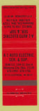 Matchbook Cover - A1 Auto Service Oklahoma City OK