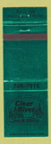Matchbook Cover - Clear River Inn Tavern Pittsfield VT
