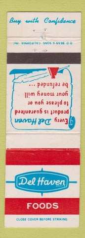 Matchbook Cover - Del Haven Foods Grocery