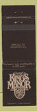 Matchbook Cover - King's Manor  IL