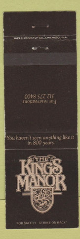 Matchbook Cover - King's Manor  IL