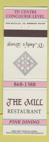 Matchbook Cover - Mill Restaurant Canada
