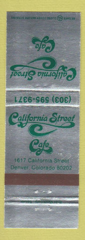 Matchbook Cover - California Street Cafe Denver Colorado WEAR