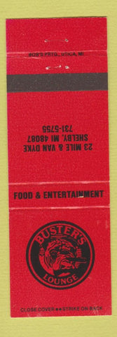 Matchbook Cover - Buster's Lounge Shelby MI