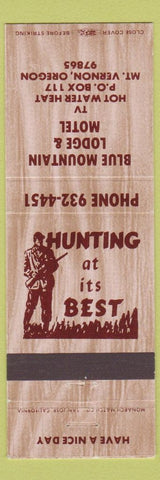 Matchbook Cover - Blue Mountain Lodge Motel Mount Vernon OR