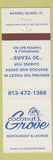 Matchbook Cover - Coconut Grove Restaurant Sanibel Island FL