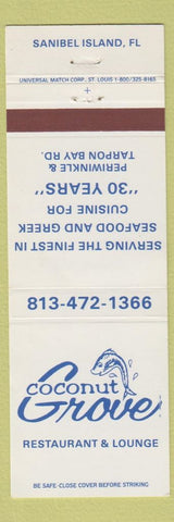 Matchbook Cover - Coconut Grove Restaurant Sanibel Island FL