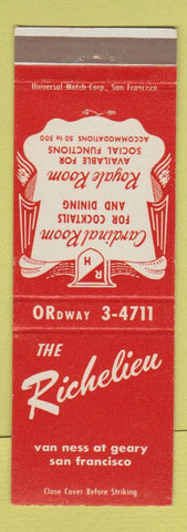 Matchbook Cover - The Richelieu San Francisco CA