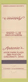 Matchbook Cover - Antonio's of Hyde Park Cincinnati OH WEAR