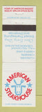 Matchbook Cover - American Steak House Branford Meriden Milford West Haven CT