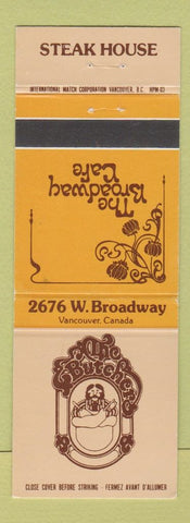 Matchbook Cover - The Butcher's Steak House Vancouver BC