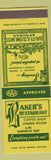 Matchbook Cover - Baker's Restaurant Norwich OH