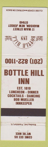 Matchbook Cover - Bottle Hill Inn Madison NJ