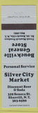 Matchbook Cover - Silver City Market Bouckville General Store NY Sherrill