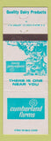 Matchbook Cover - Cumberland Farms Dairy Products