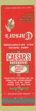 Matchbook Cover - Caesar's Restaurant Wind Gap PA