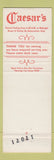 Matchbook Cover - Caesar's Restaurant Wind Gap PA