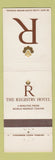 Matchbook Cover - Registry Hotel Dallas TX