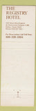 Matchbook Cover - Registry Hotel Dallas TX