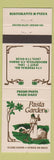 Matchbook Cover - Pasta Garden Brookfield CA Pizza Italian
