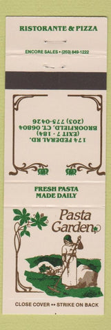 Matchbook Cover - Pasta Garden Brookfield CA Pizza Italian