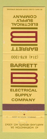 Matchbook Cover - Barrett Electrical Supply Maryland Heights MO