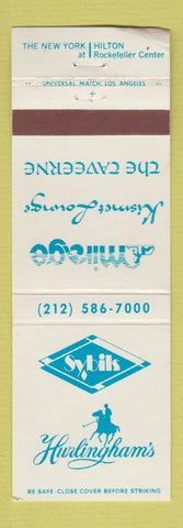 Matchbook Cover - Sybils Hurlingham's New York City Hilton WORN