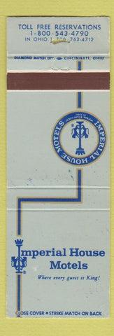 Matchbook Cover - Imperial House Motels  WORN