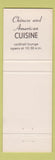 Matchbook Cover - Coral Reef Restaurant Honolulu Hawaii