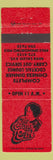 Matchbook Cover - The China Girl Restaurant Chinese girlie West Carrollton OH