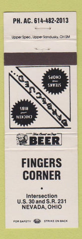 Matchbook Cover - Fingers Corner Nevada OH