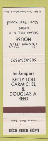Matchbook Cover - Sunset Hill House Sugar Hill NH