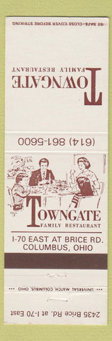 Matchbook Cover - Towngate Family Restaurant Columbus OH