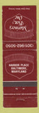Matchbook Cover - Mariner's Pier One Baltimore MD