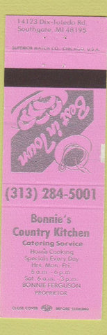 Matchbook Cover - Bonnie's Country Kitchen Southgate MI