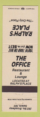 Matchbook Cover - Ralph's Place the Office Salem NH