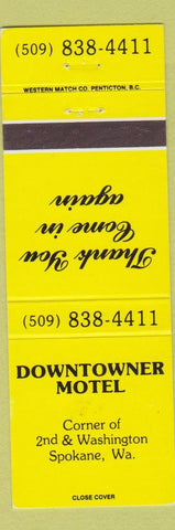 Matchbook Cover - Downtowner Motel Spokane WA