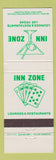 Matchbook Cover - Inn Zone Restaurant Lounge Las Vegas NV