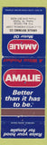 Matchbook Cover - Amalie Motor Oil Dallas TX WEAR