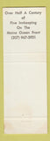 Matchbook Cover - Shawmut Inn Kennebunkport ME