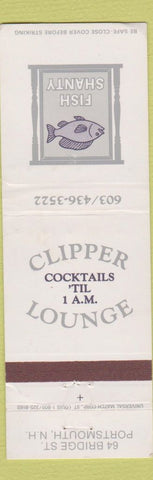 Matchbook Cover - Fish Shanty Clipper Lounge Portsmouth NH