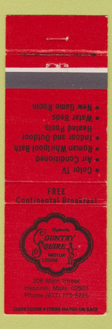 Matchbook Cover - Hyannis Country Squire Motor Lodge Hyannis MA