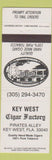 Matchbook Cover - Key West Cigar Factor tobacco Key West FL