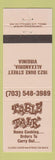 Matchbook Cover - Table Talk Restaurant Alexandria VA
