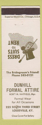 Matchbook Cover - Dunhill Formal Attire Louisville KY