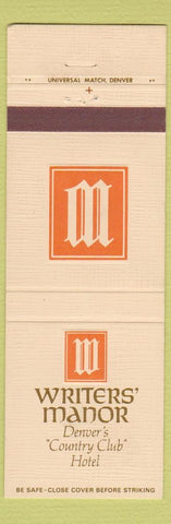 Matchbook Cover - Writers' Manor Restaurant Denver Colorado