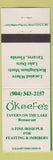 Matchbook Cover - O'KEefe's Tavern on the Lake Dora Tavares FL