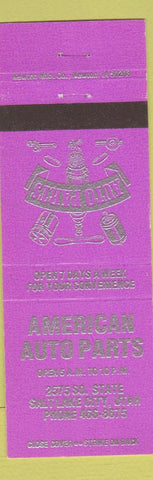 Matchbook Cover - American Auto Parts Salt Lake City UT